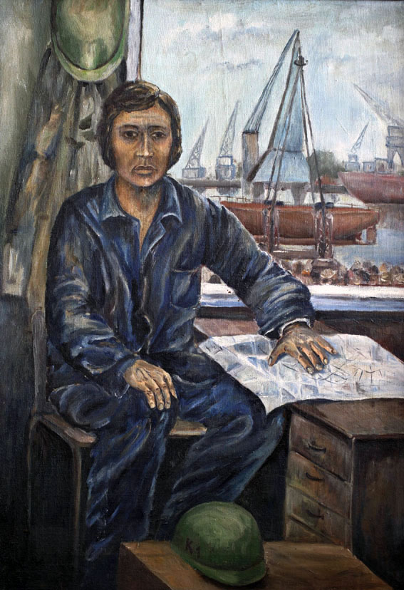 Portrait of a shipyard worker. Autorka lub autor nie znany